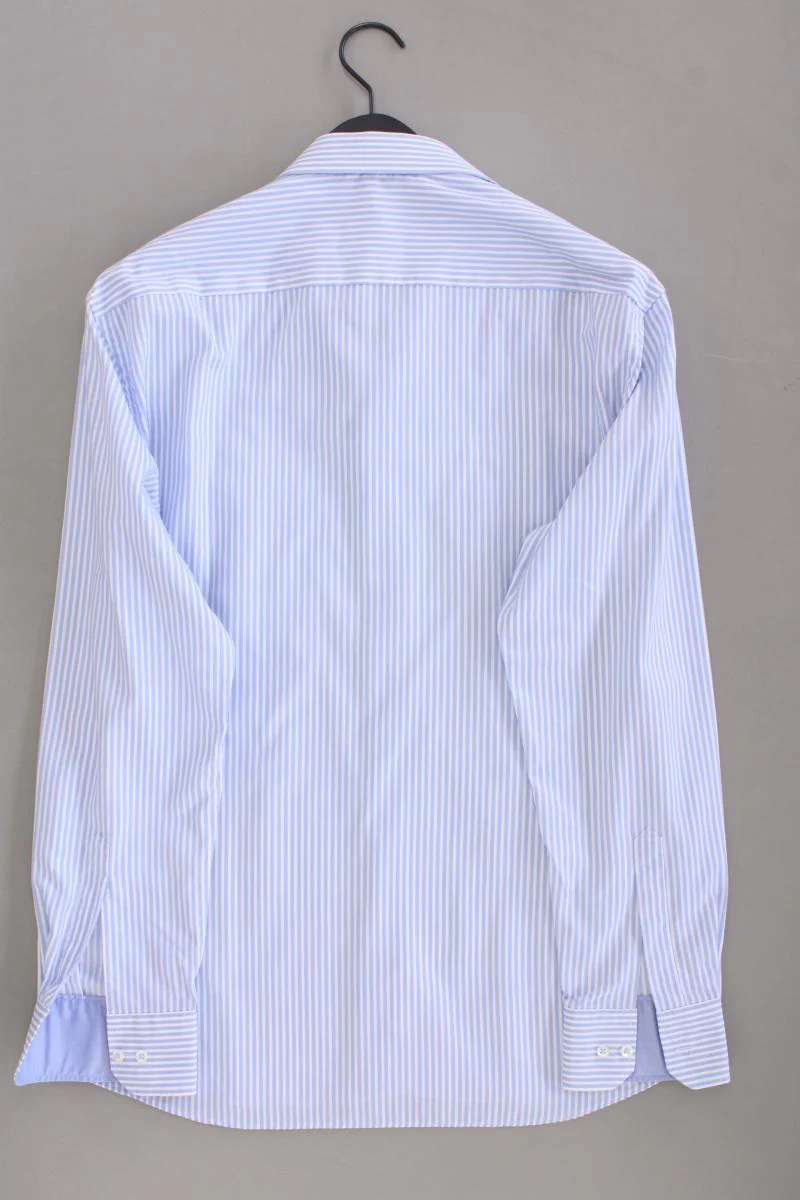 Eterna Langarmhemd für Herren Gr. Hemdgröße 41 gestreift blau aus Baumwolle - Image 3