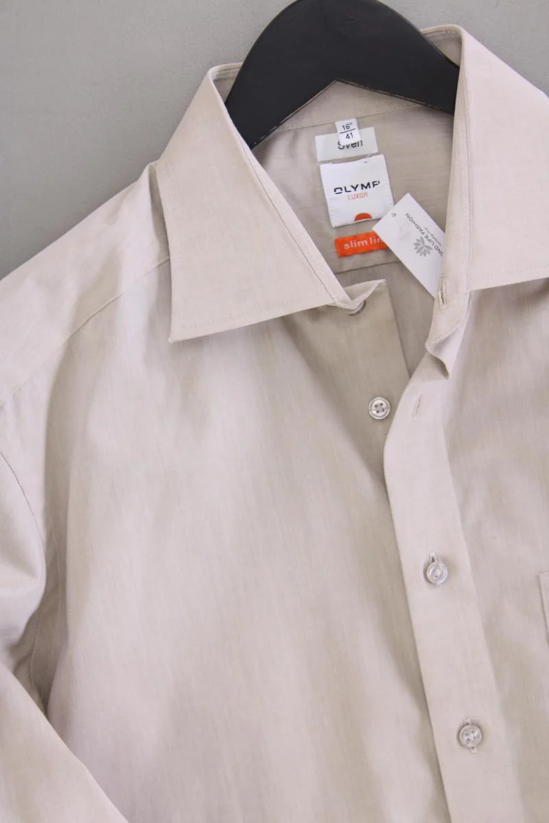 Olymp Langarmhemd für Herren Gr. Hemdgröße 41 creme aus Baumwolle - Image 2