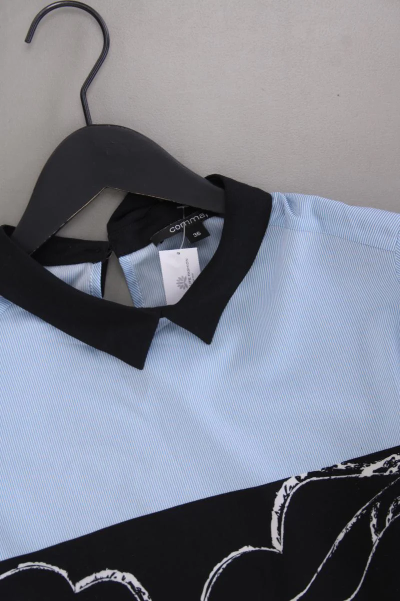 comma, Langarmbluse Gr. 36 gestreift blau aus Polyester - Image 2