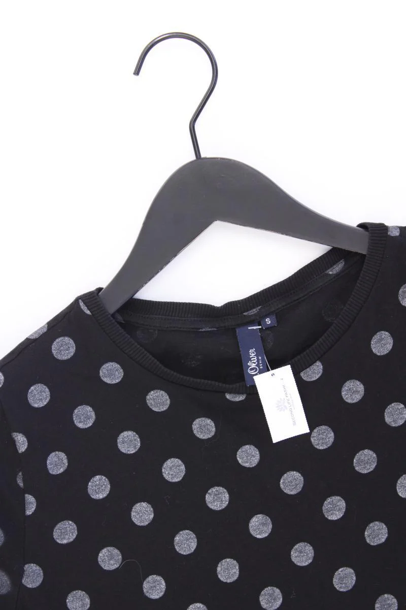 s.Oliver T-Shirt Gr. S gepunktet Kurzarm schwarz - Image 2