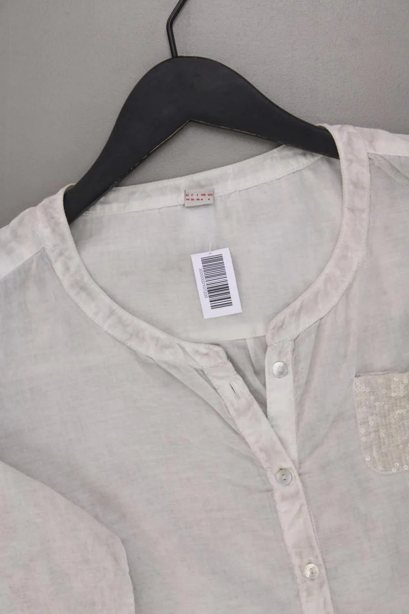 s.Oliver Classic Bluse Gr. 34 3/4 Ärmel mit Pailletten grau - Image 2