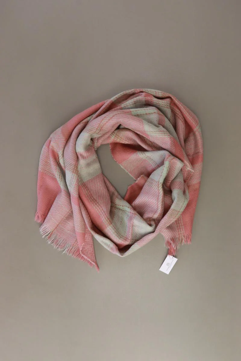 Schal kariert rosa