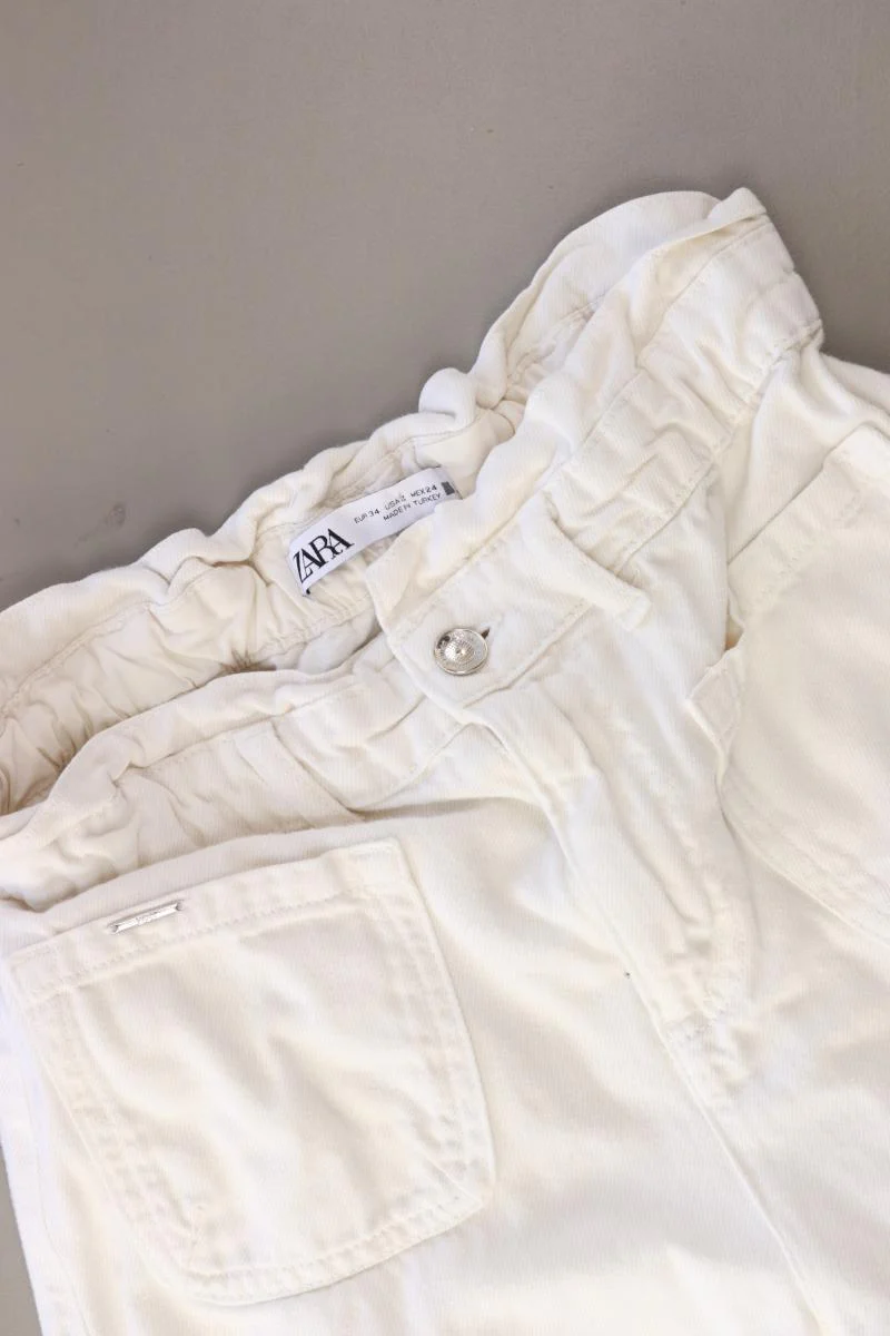 Zara 7/8 Jeans Gr. 34 weiß aus Baumwolle - Image 3