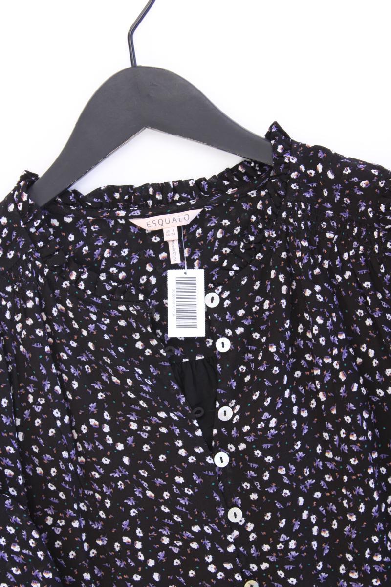 Esqualo Langarmkleid Gr. 36 mit Blumenmuster neuwertig schwarz aus Viskose - Image 2