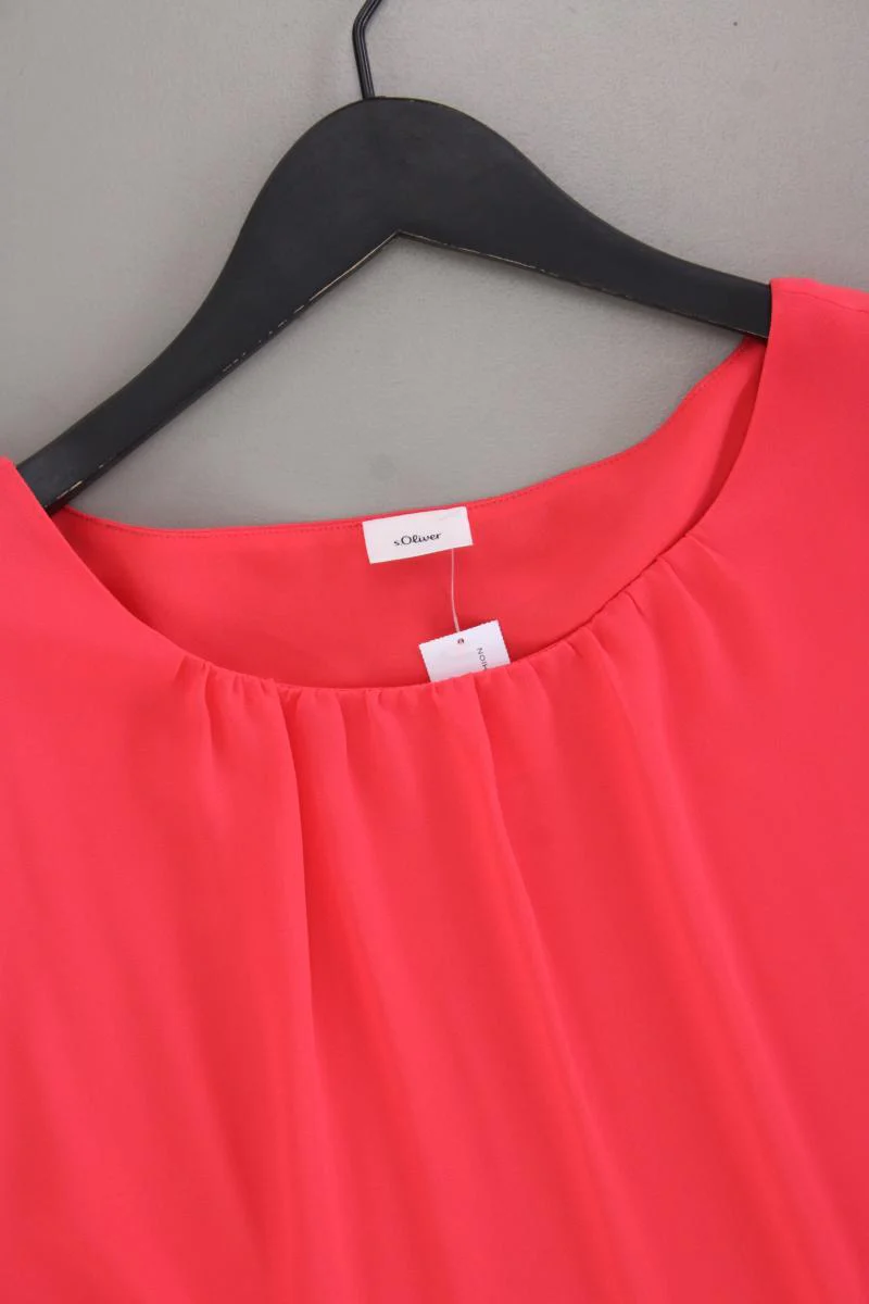 s.Oliver Chiffonbluse Gr. 40 neuwertig Kurzarm pink aus Polyester - Image 2