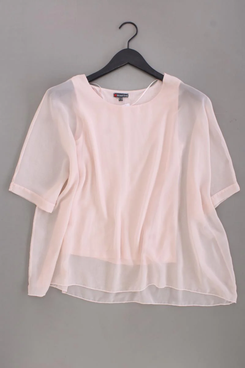 Street One Chiffonbluse Gr. 36 3/4 Ärmel rosa aus Polyester