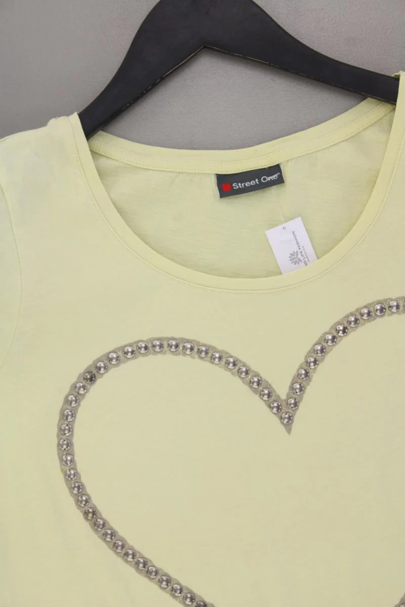 Street One T-Shirt Gr. 38 Kurzarm mit Nieten gelb aus Baumwolle - Image 2