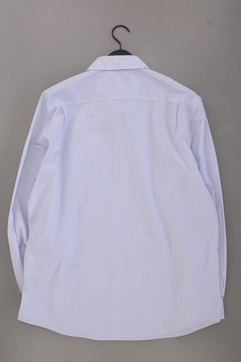 C&A Langarmhemd für Herren Gr. Hemdgröße 43/44 geometrisches Muster blau - Image 3