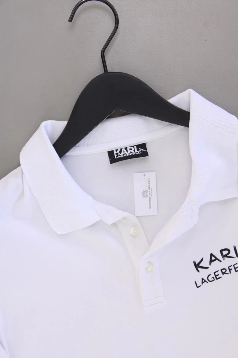 Karl Lagerfeld Poloshirt für Herren Gr. S Kurzarm weiß aus Baumwolle - Image 2