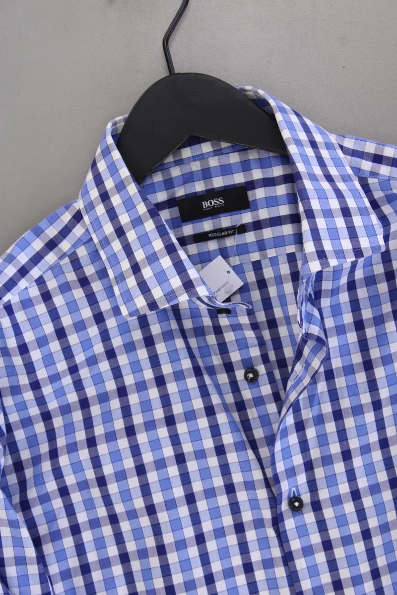 BOSS by Hugo Boss Karohemd für Herren Gr. Hemdgröße 43 kariert Langarm blau - Image 2