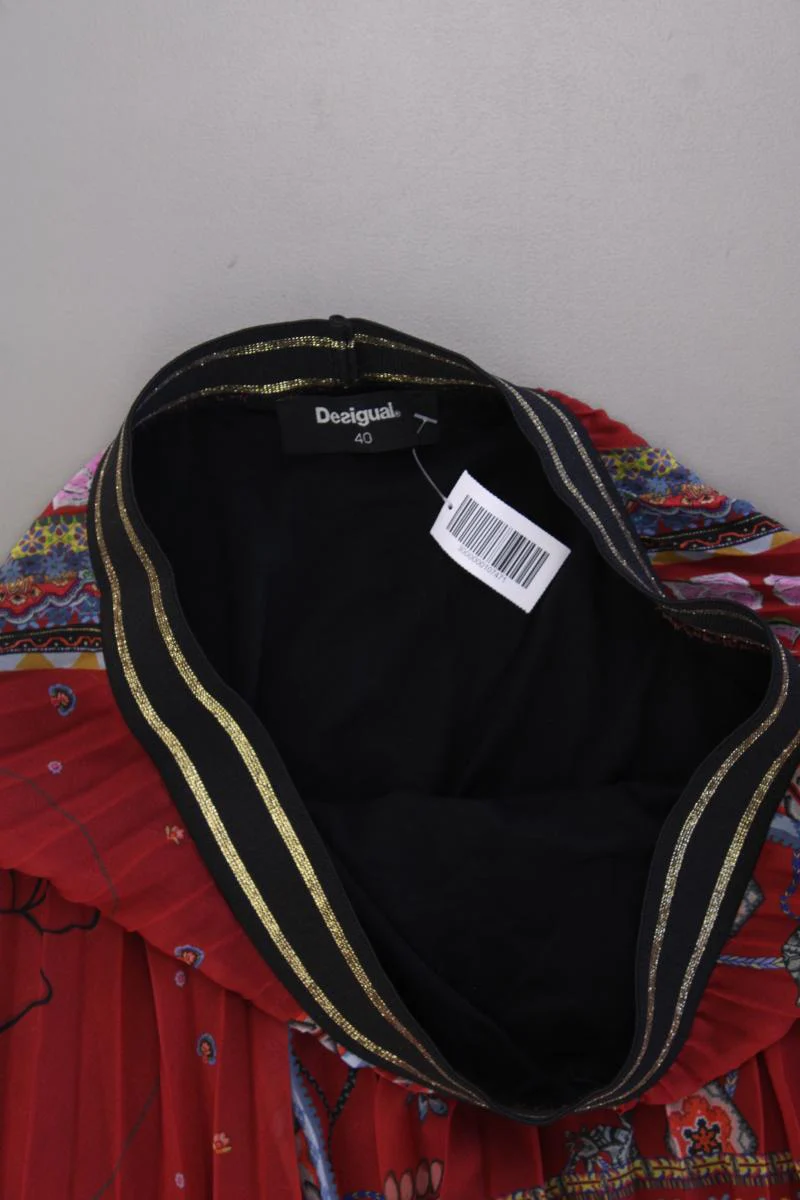 Desigual Tüllrock Gr. 40 mit Blumenmuster rot aus Polyester - Image 2