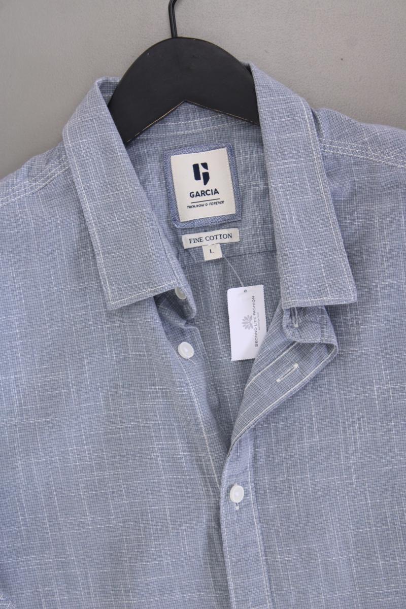 Garcia Jeans Kurzarmhemd für Herren Gr. L blau aus Baumwolle - Image 2