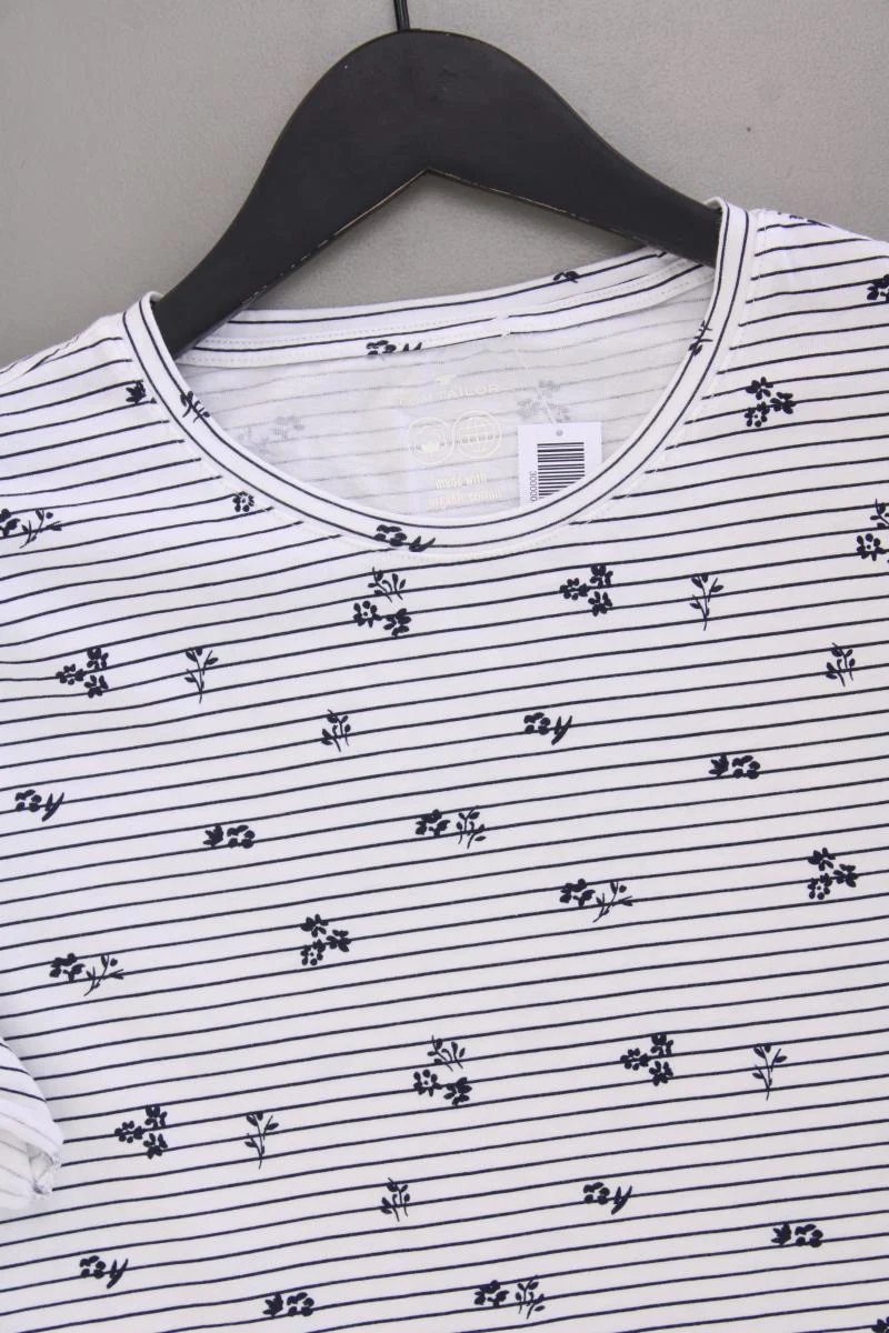 Tom Tailor Ringelshirt Gr. L gestreift Kurzarm weiß aus Baumwolle - Image 2