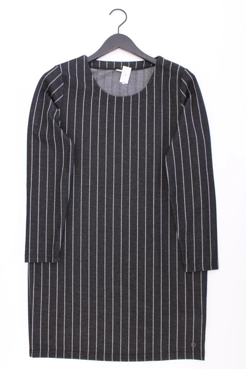 Nümph Langarmkleid Gr. L gestreift grau aus Polyester