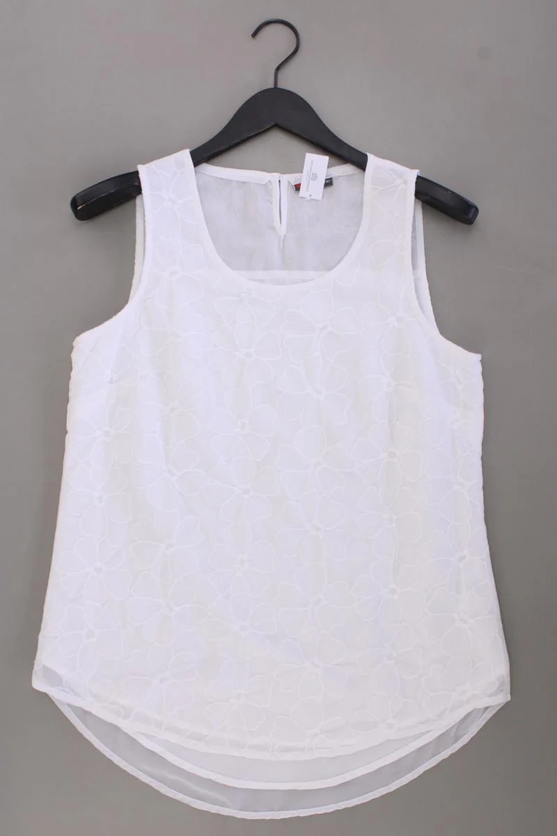 Street One Ärmellose Bluse Gr. 38 neuwertig weiß aus Polyester