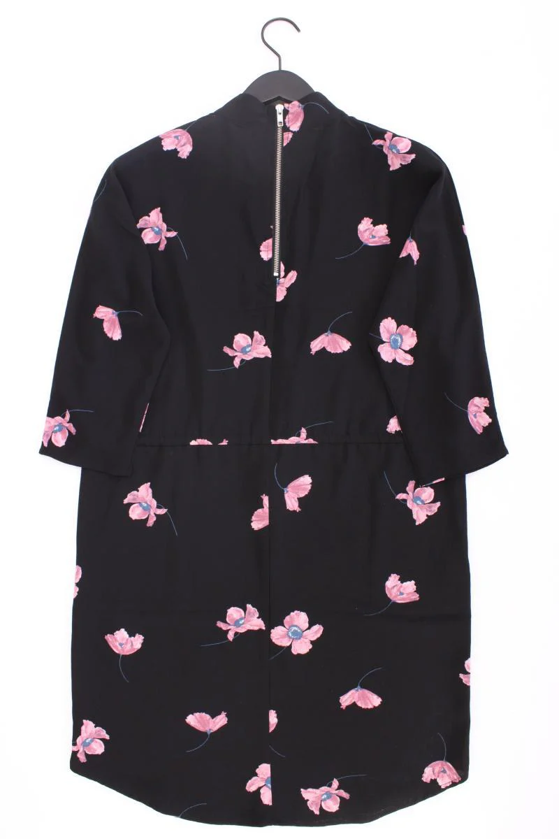 mbyM Midikleid Gr. M mit Blumenmuster neuwertig mit Gürtel 3/4 Ärmel schwarz - Image 3