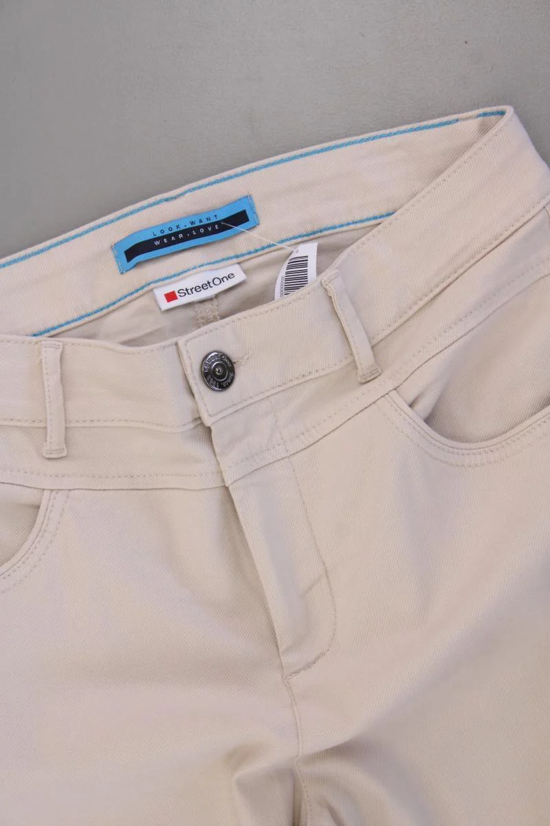 Street One Straight Jeans Gr. 38/L28 neuwertig Modell York creme aus Baumwolle - Image 2