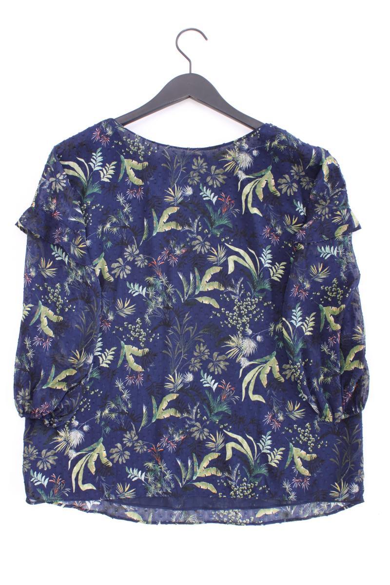 Esprit Chiffonbluse Gr. 40 mit Blumenmuster 3/4 Ärmel blau aus Polyester - Image 3