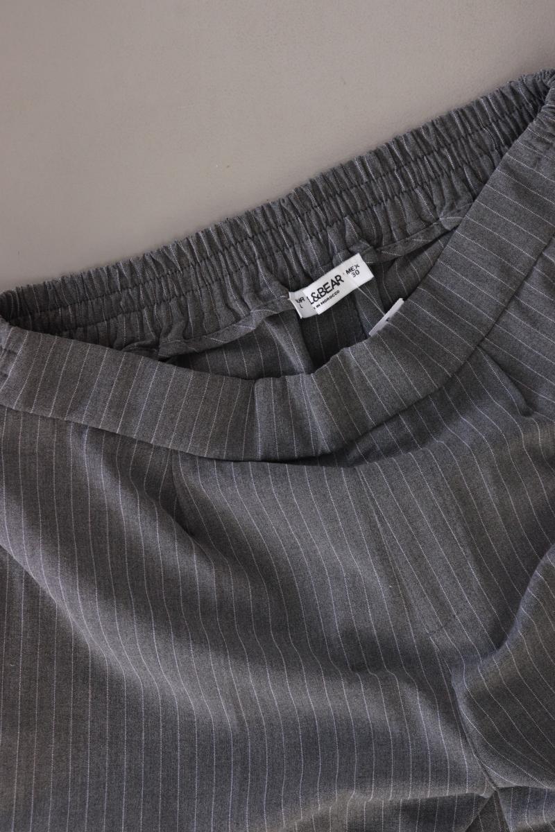 Pull&Bear Stoffhose Gr. L gestreift grau aus Polyester - Image 3