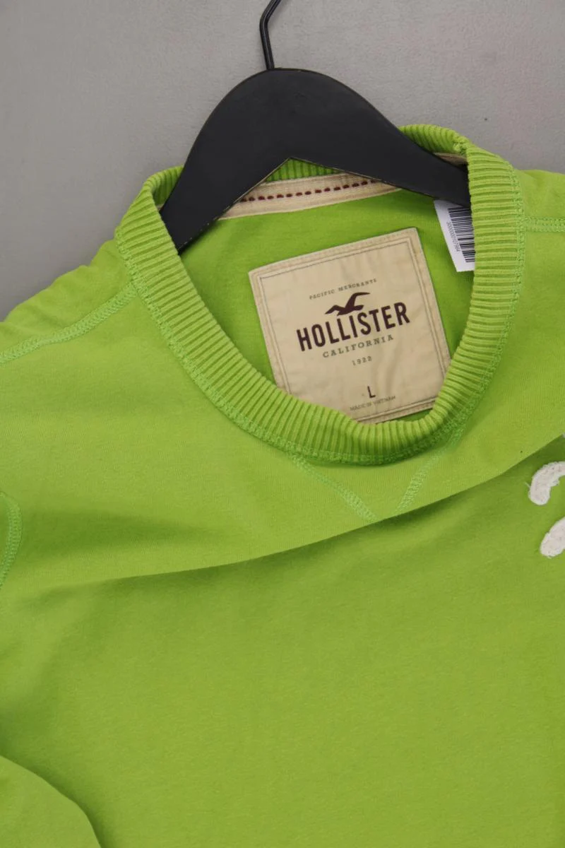 Hollister Feinstrickpullover für Herren Gr. L grün aus Baumwolle - Image 2