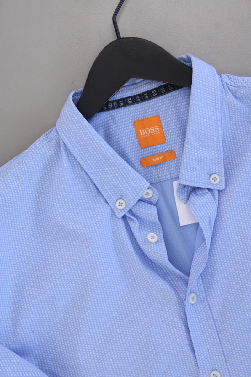 BOSS Orange Langarmhemd für Herren Gr. XL blau aus Baumwolle - Image 2