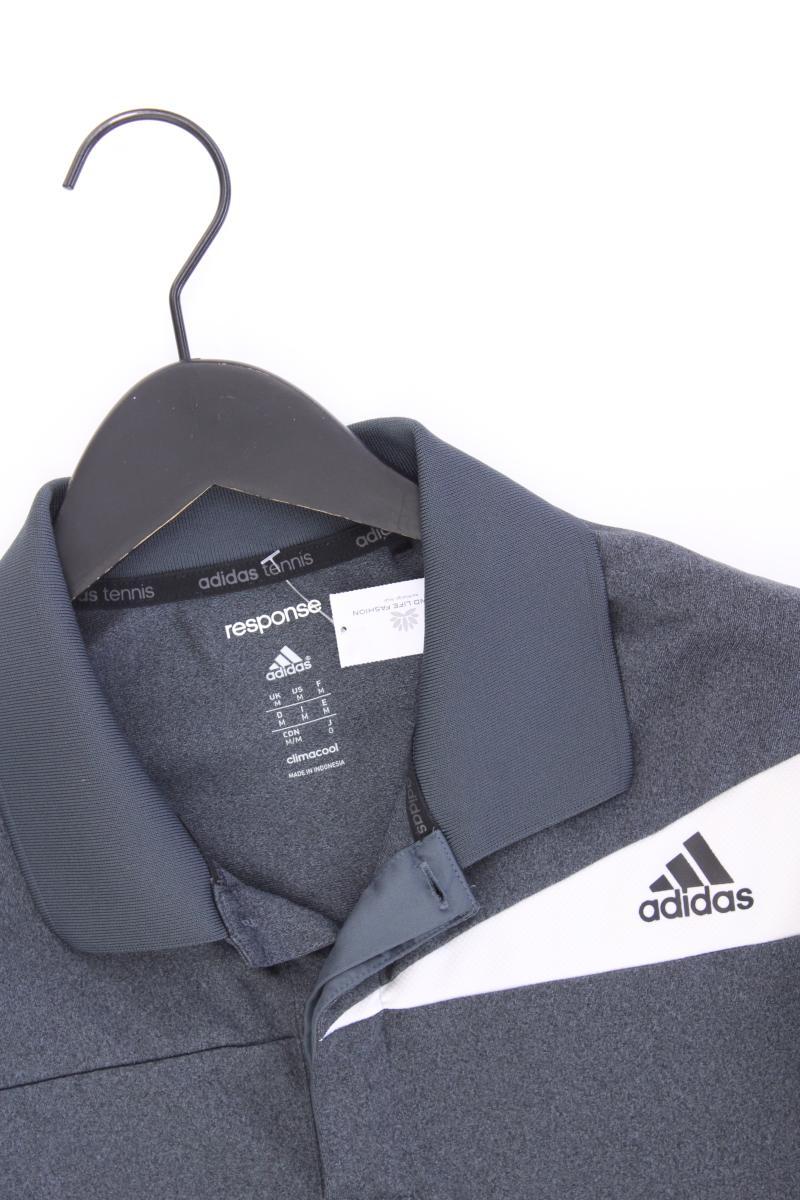 Adidas Poloshirt für Herren Gr. M Kurzarm grau aus Polyester - Image 2