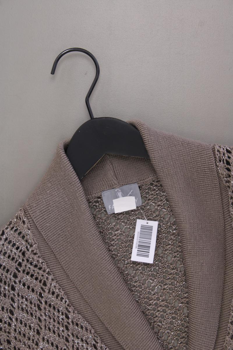 FAIR LADY Strickjacke Gr. 40 Langarm mit Glitzer grau aus Polyacryl - Image 2
