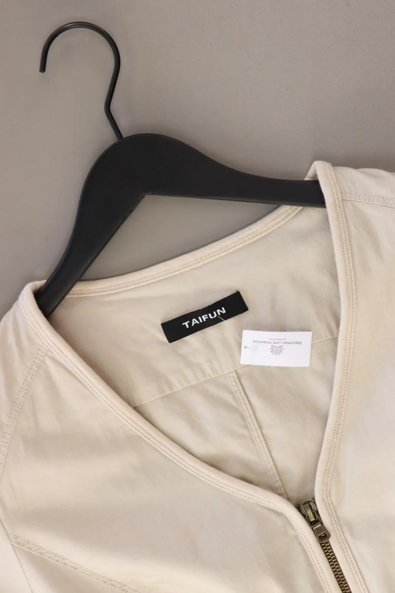 Taifun Kurzarmkleid Gr. 42 creme aus Baumwolle - Image 3
