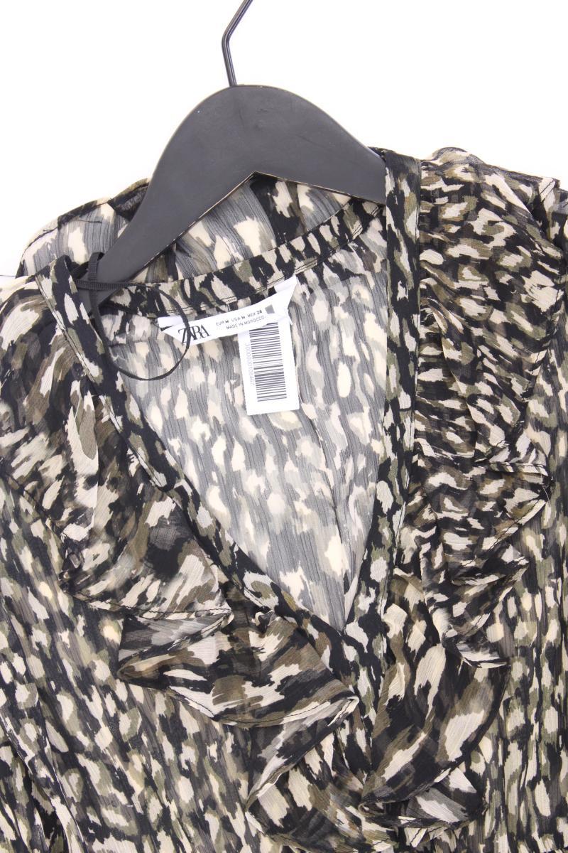 Zara Chiffonkleid Gr. M Langarm olivgrün - Image 2