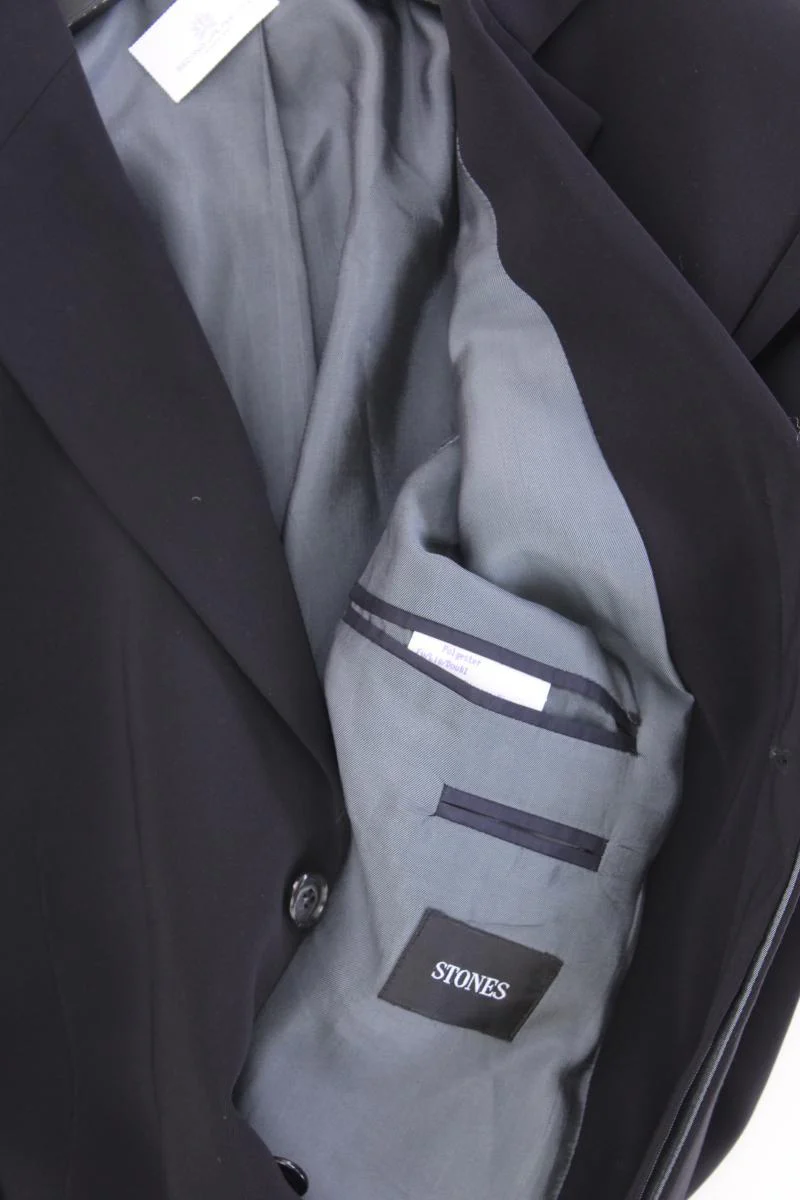 Stones Longsakko für Herren Gr. 52 Vintage schwarz aus Polyester - Image 2