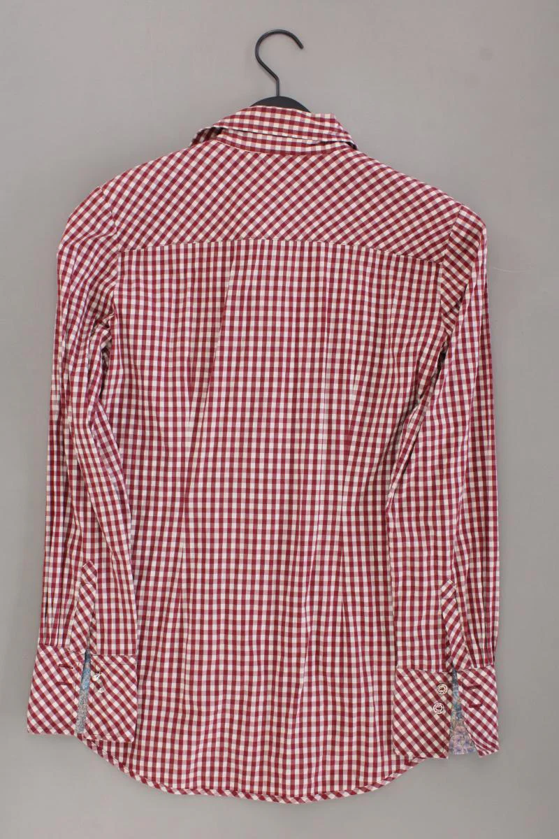 Max Volmary Karobluse Gr. 38 kariert Langarm rot aus Baumwolle - Image 3
