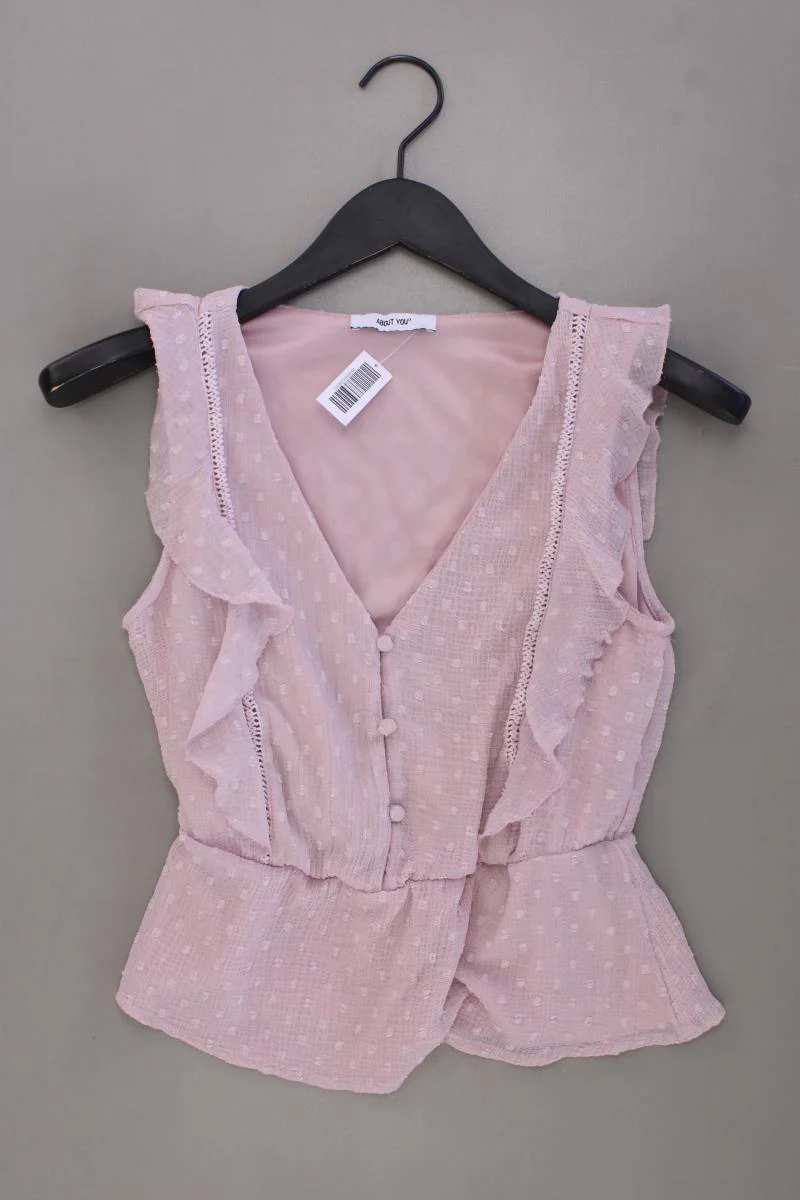 About You Chiffonbluse Gr. 36 Ärmellos rosa aus Polyester