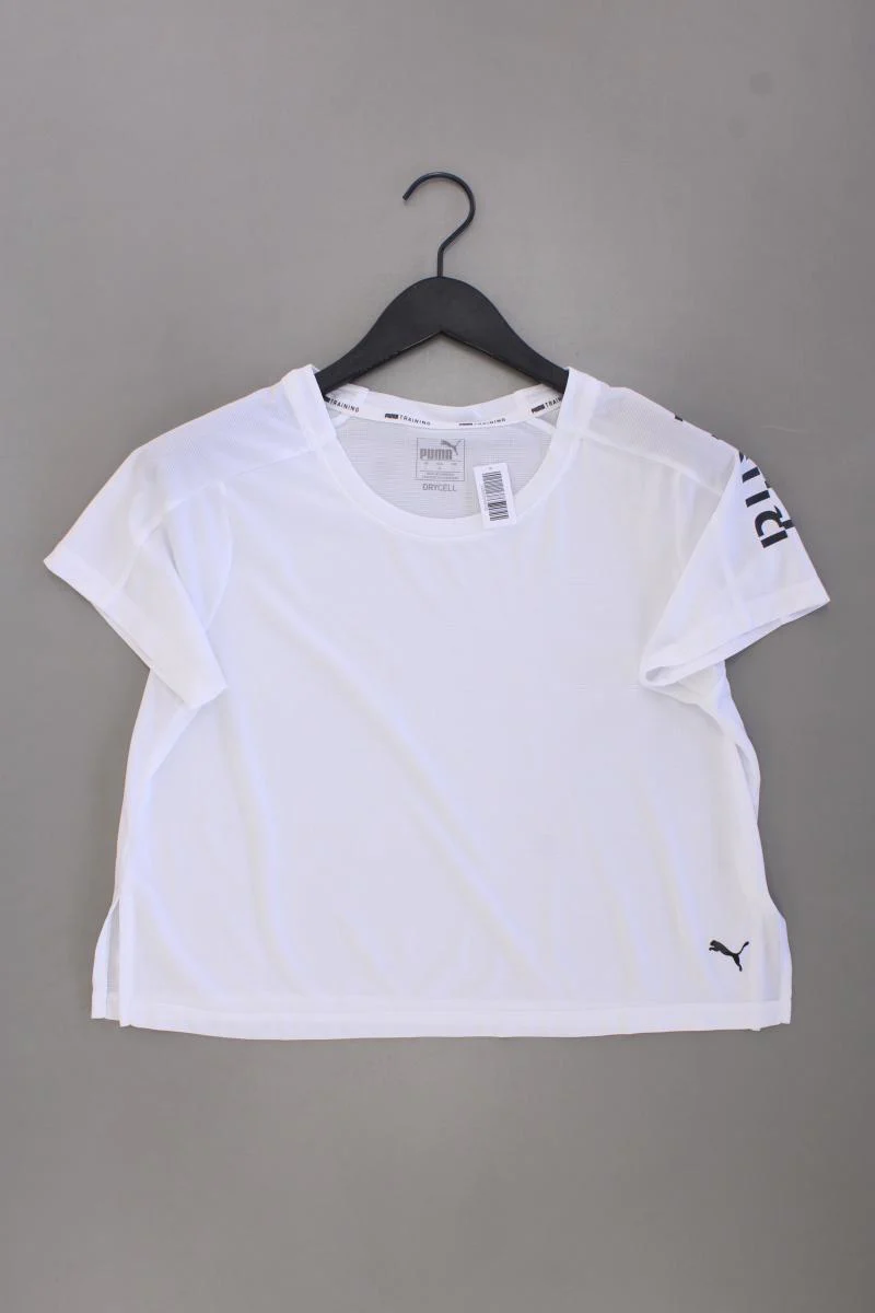 Puma Cropped Shirt Gr. L Kurzarm weiß