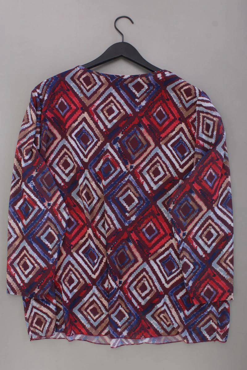 THEA Chiffonbluse Gr. 50 geometrisches Muster Langarm mehrfarbig aus Polyester - Image 3