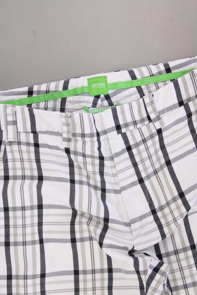 BOSS by Hugo Boss Chinohose für Herren Gr. 46 kariert weiß aus Baumwolle - Image 2