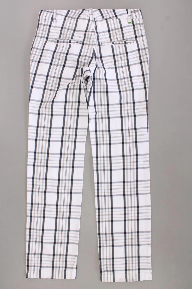 BOSS by Hugo Boss Chinohose für Herren Gr. 46 kariert weiß aus Baumwolle - Image 3