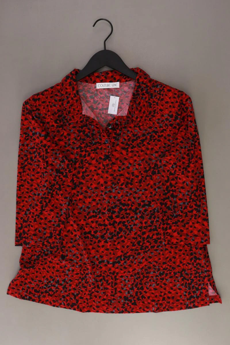 Couture Line Regular Bluse Gr. 42 mit Tierdruck 3/4 Ärmel rot aus Polyester