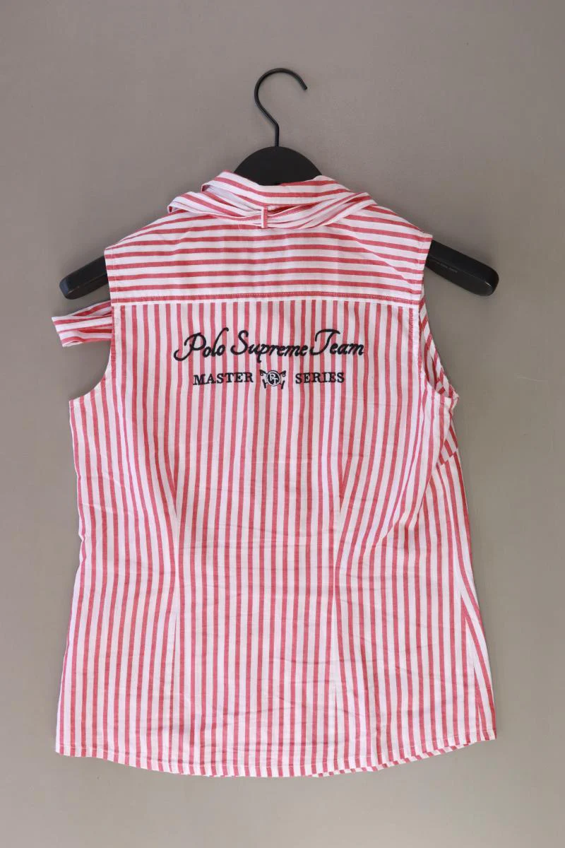 Tom Tailor Schluppenbluse Gr. S gestreift Ärmellos rot - Image 2
