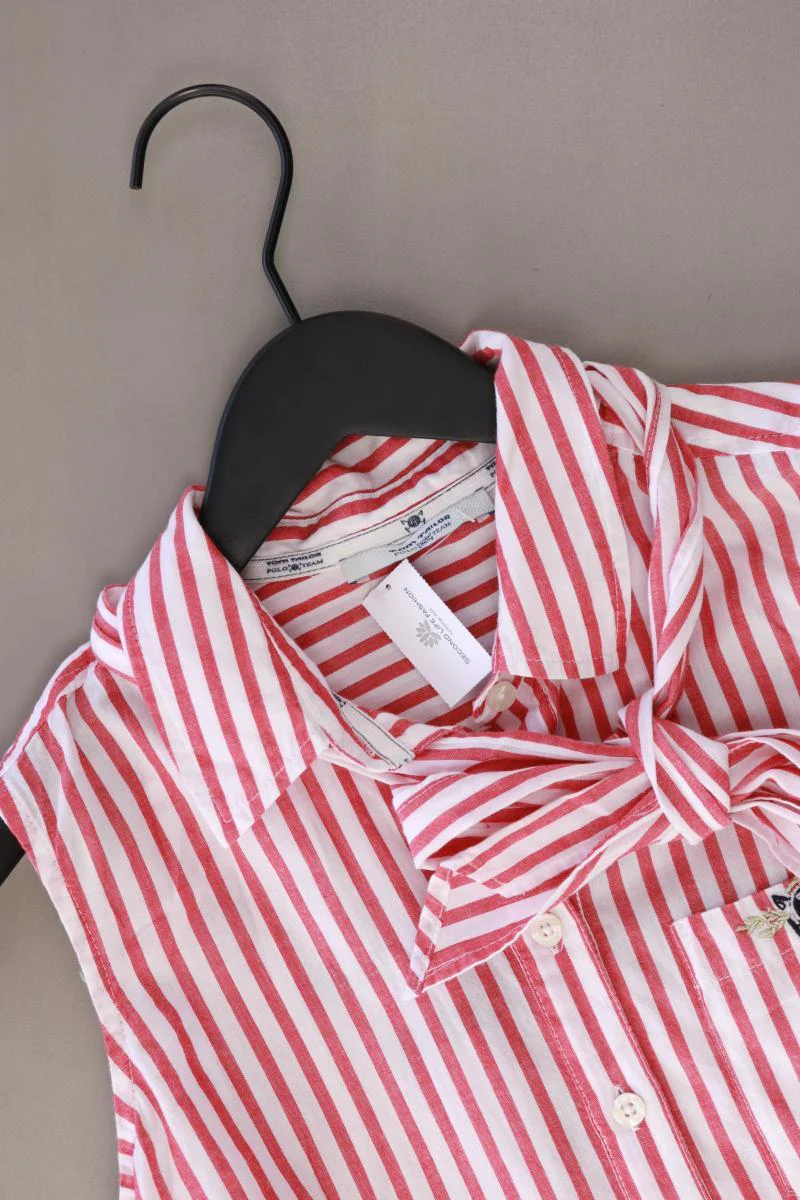 Tom Tailor Schluppenbluse Gr. S gestreift Ärmellos rot - Image 3