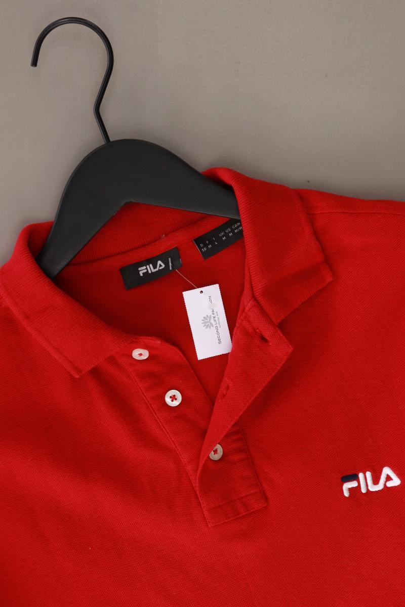 FILA Poloshirt für Herren Gr. 50 Kurzarm rot aus Baumwolle - Image 3