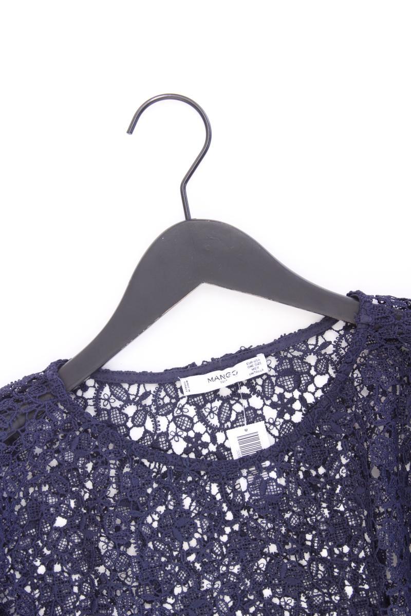 Mango Shirt mit Spitze Gr. OneSize Kurzarm blau - Image 2