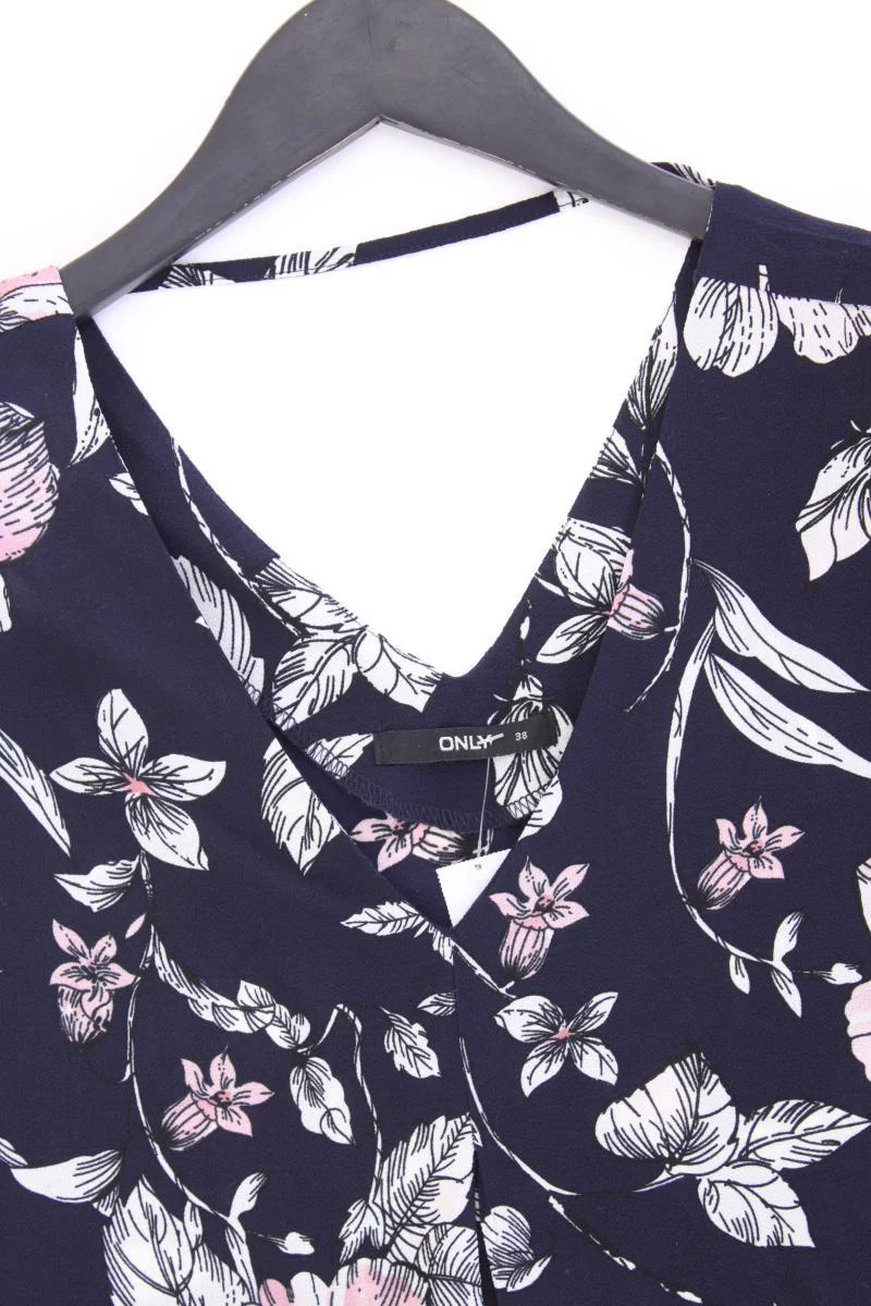 Only Kurzarmbluse Gr. 38 mit Blumenmuster blau aus Polyester - Image 2