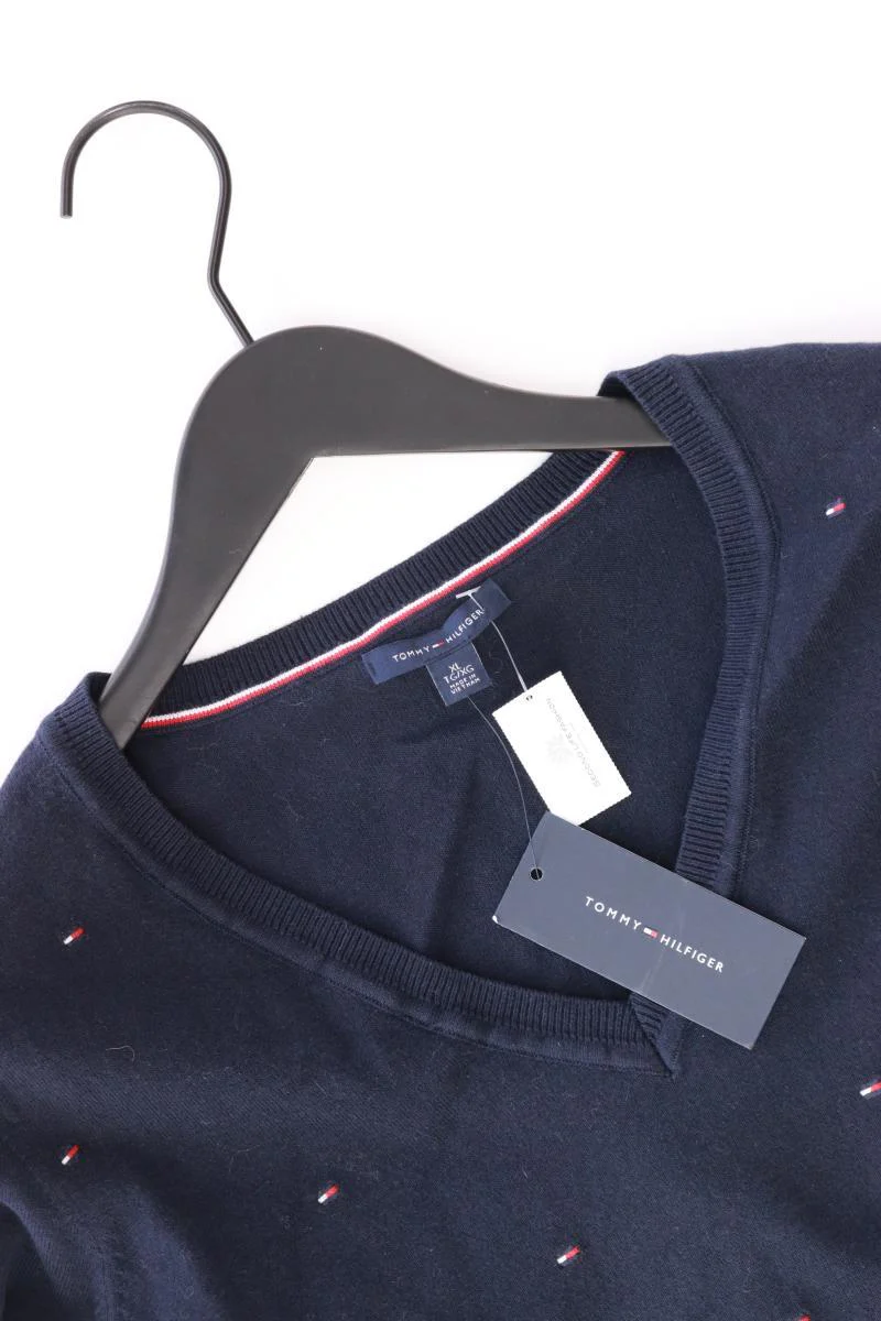 Tommy Hilfiger Feinstrickpullover für Herren Gr. XL neu mit Etikett blau - Image 3