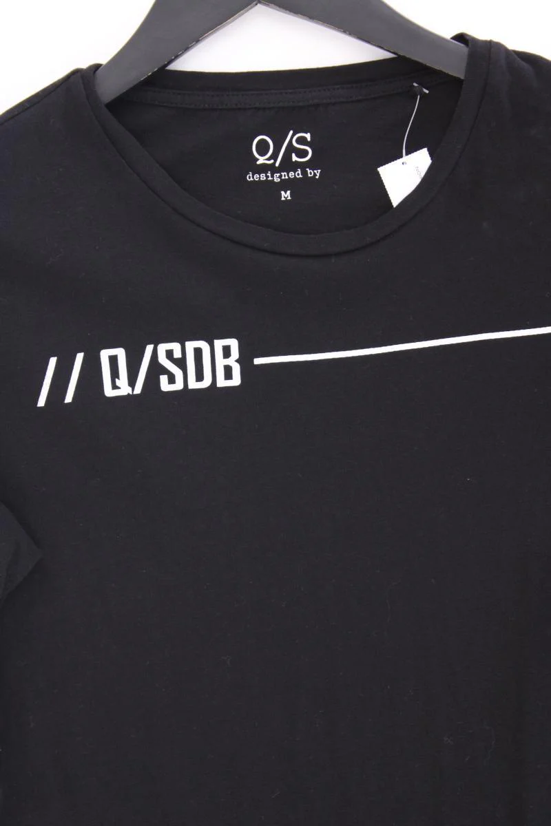 QS by s.Oliver T-Shirt für Herren Gr. M Kurzarm schwarz aus Baumwolle - Image 2
