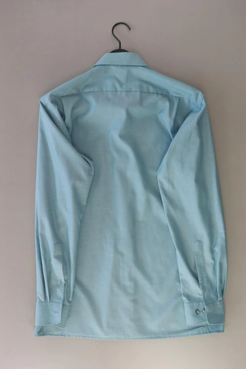 Olymp Langarmhemd für Herren Gr. Hemdgröße 42 blau aus Baumwolle - Image 2