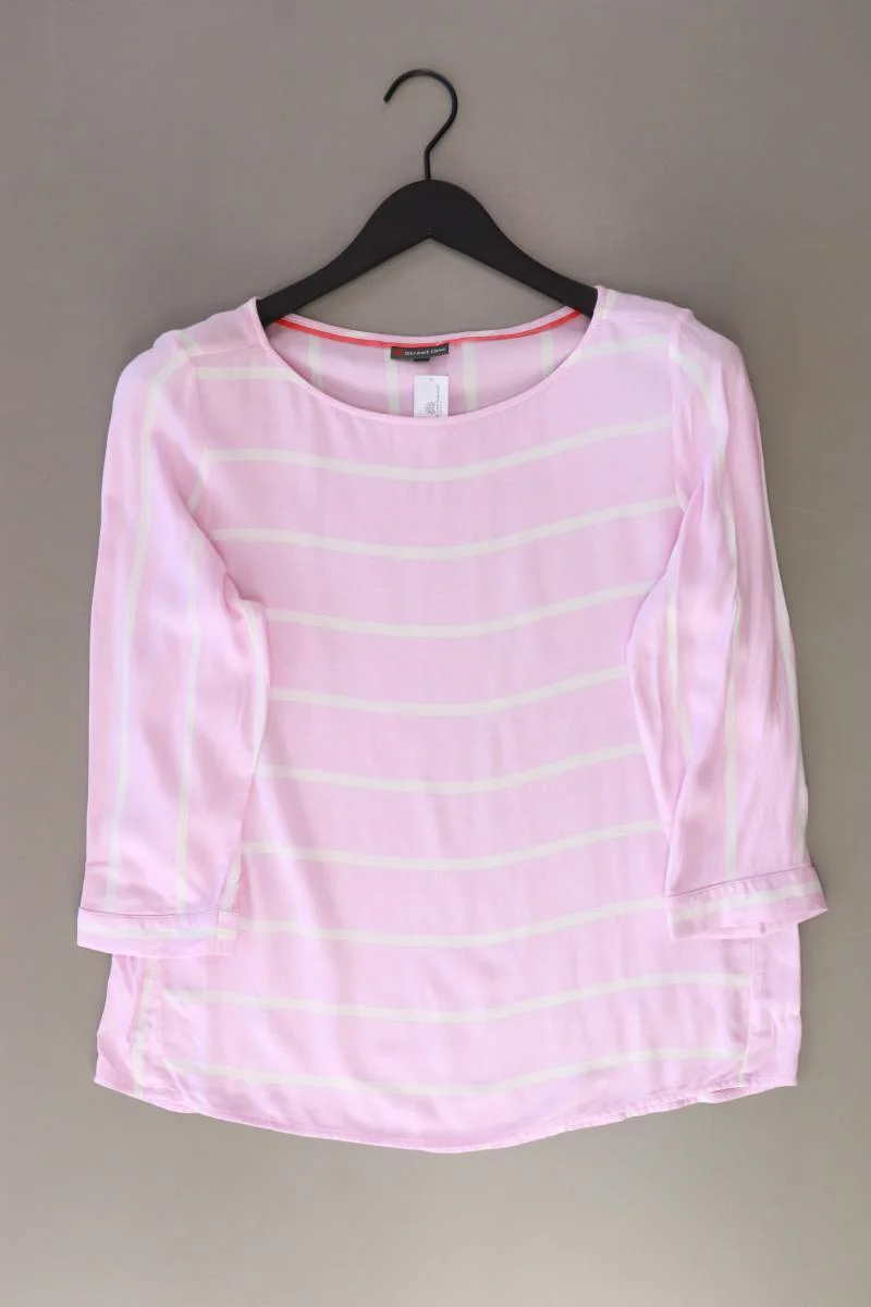 Street One Regular Bluse Gr. 38 gestreift 3/4 Ärmel rosa aus Viskose