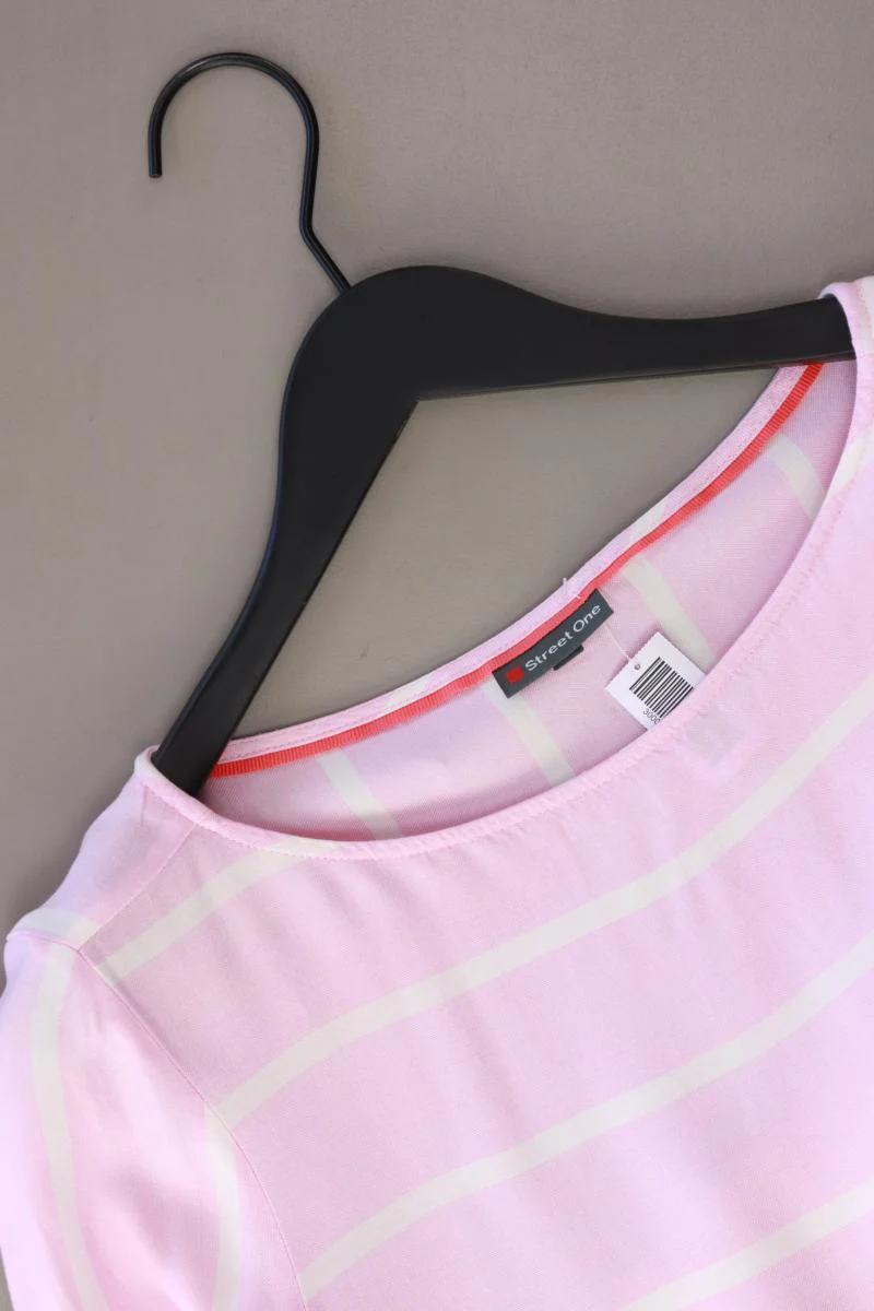 Street One Regular Bluse Gr. 38 gestreift 3/4 Ärmel rosa aus Viskose - Image 3