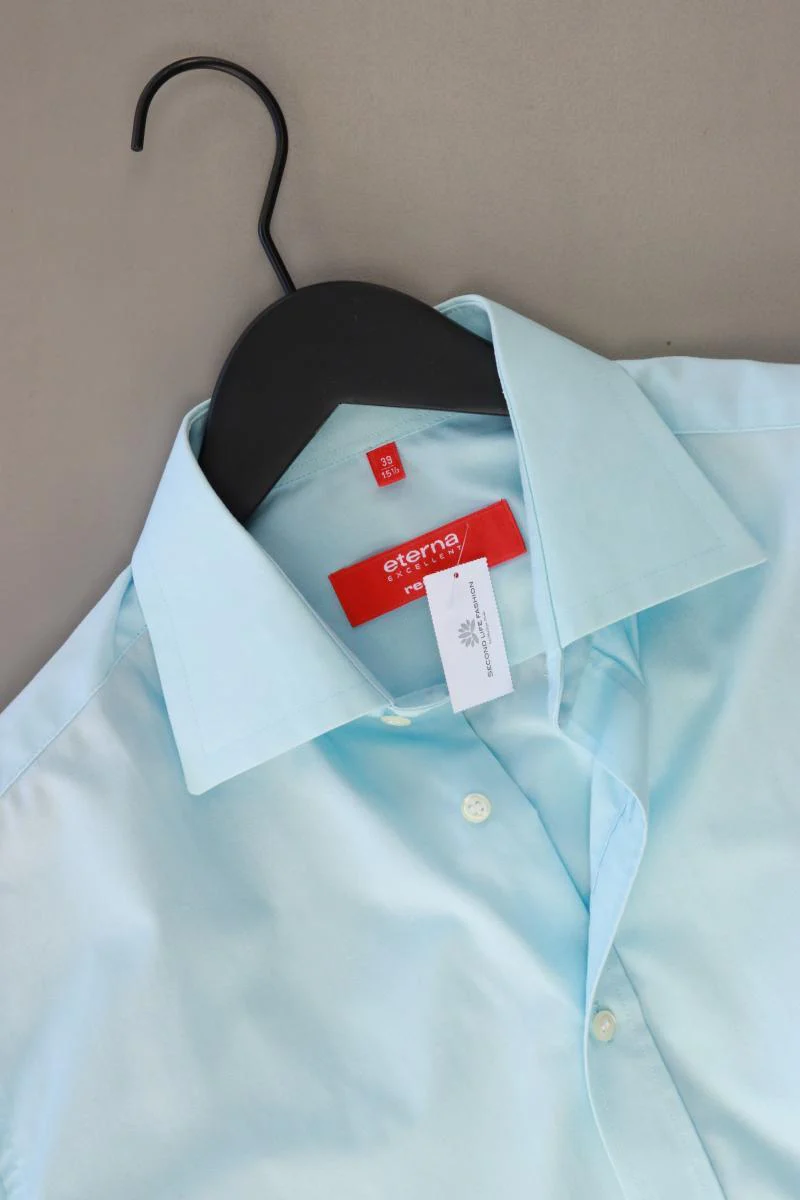 Eterna Langarmhemd für Herren Gr. Hemdgröße 39 blau aus Baumwolle - Image 3