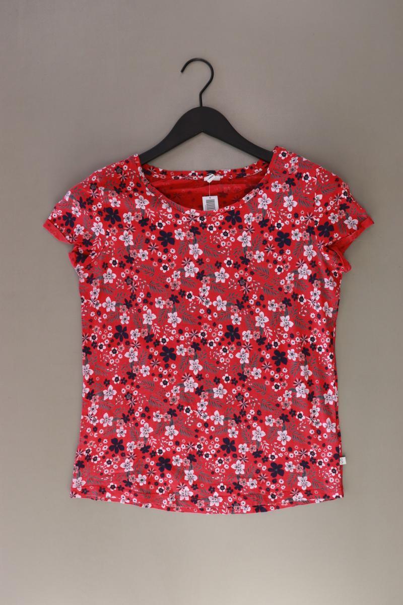 QS by s.Oliver Printshirt Gr. L mit Blumenmuster Kurzarm pink aus Baumwolle