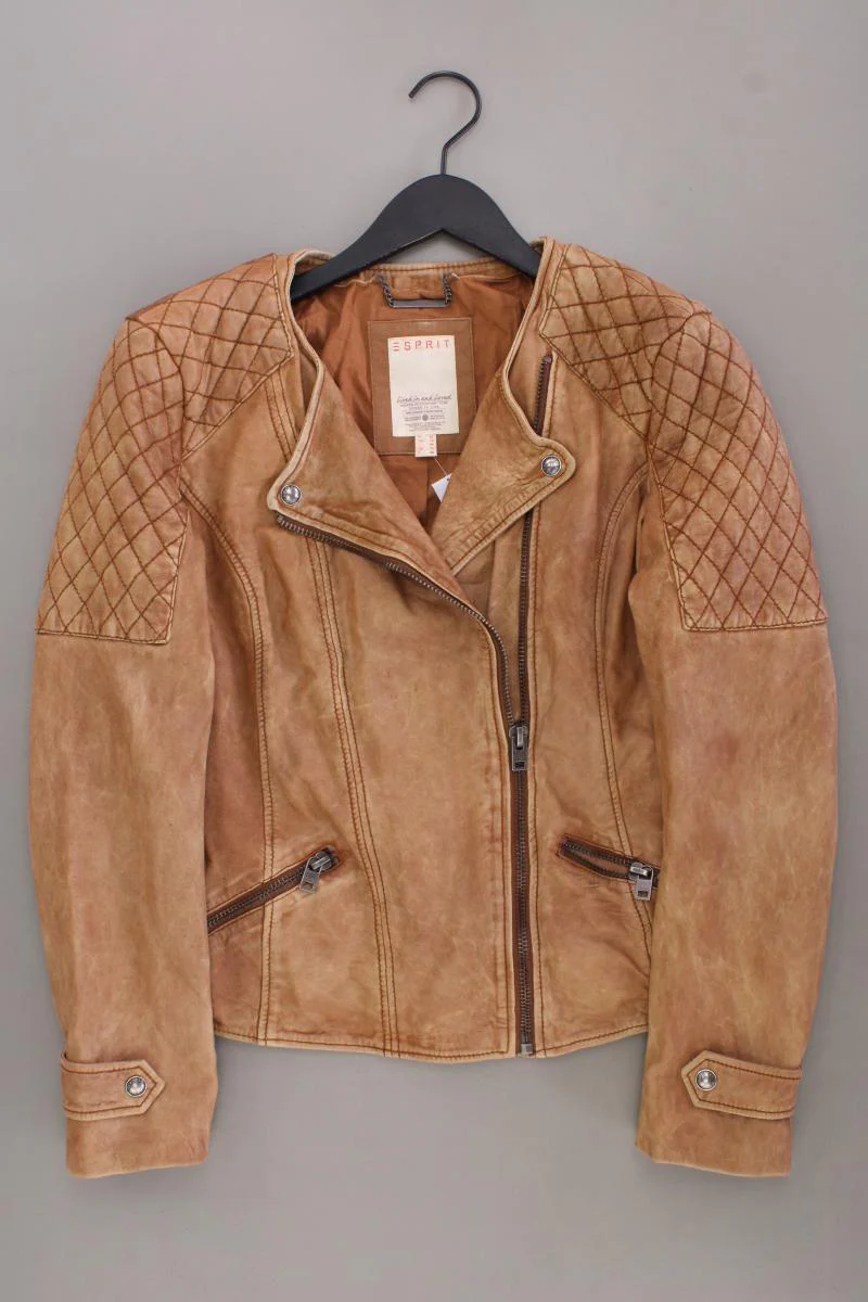 Esprit Lederjacke Gr. 42 braun